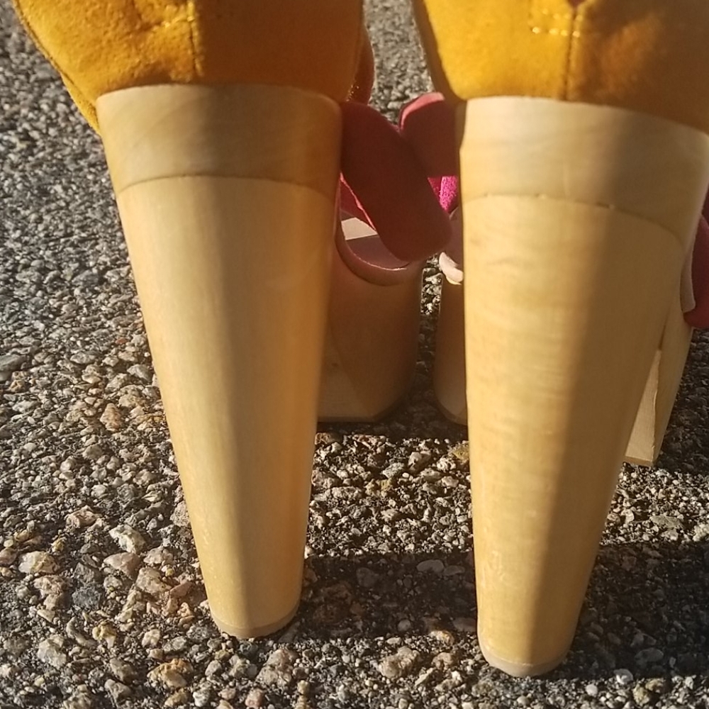 Messeca New York Color Block Platform Heels - image 8